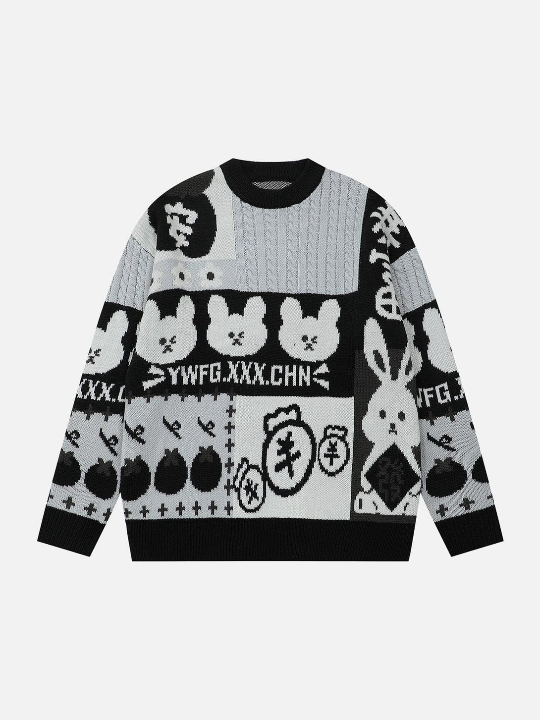 Ellesey - Cartoon Embroidery Sweater-Streetwear Fashion - ellesey.com