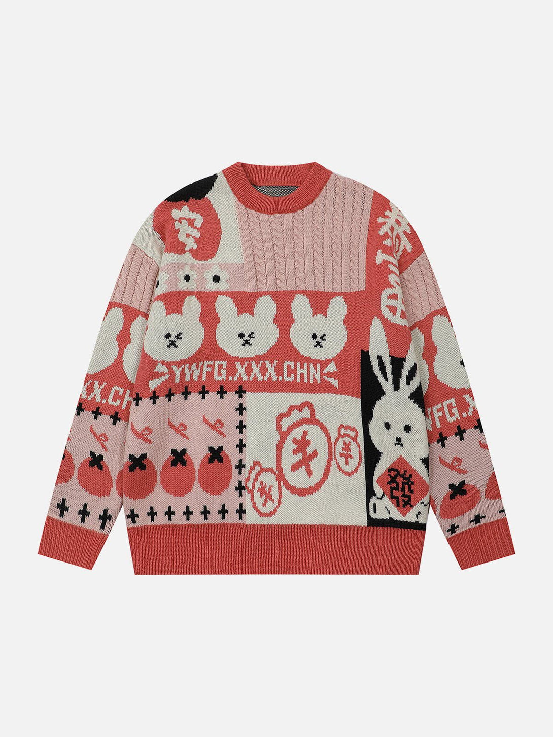 Ellesey - Cartoon Embroidery Sweater-Streetwear Fashion - ellesey.com