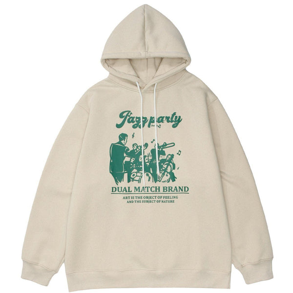 Ellesey - Cartoon Letter Print Hoodie- Streetwear Fashion - ellesey.com