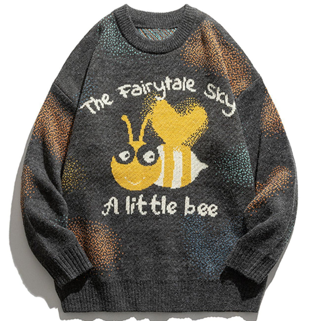 Ellesey - Cartoon Little Bee Knit Sweater-Streetwear Fashion - ellesey.com