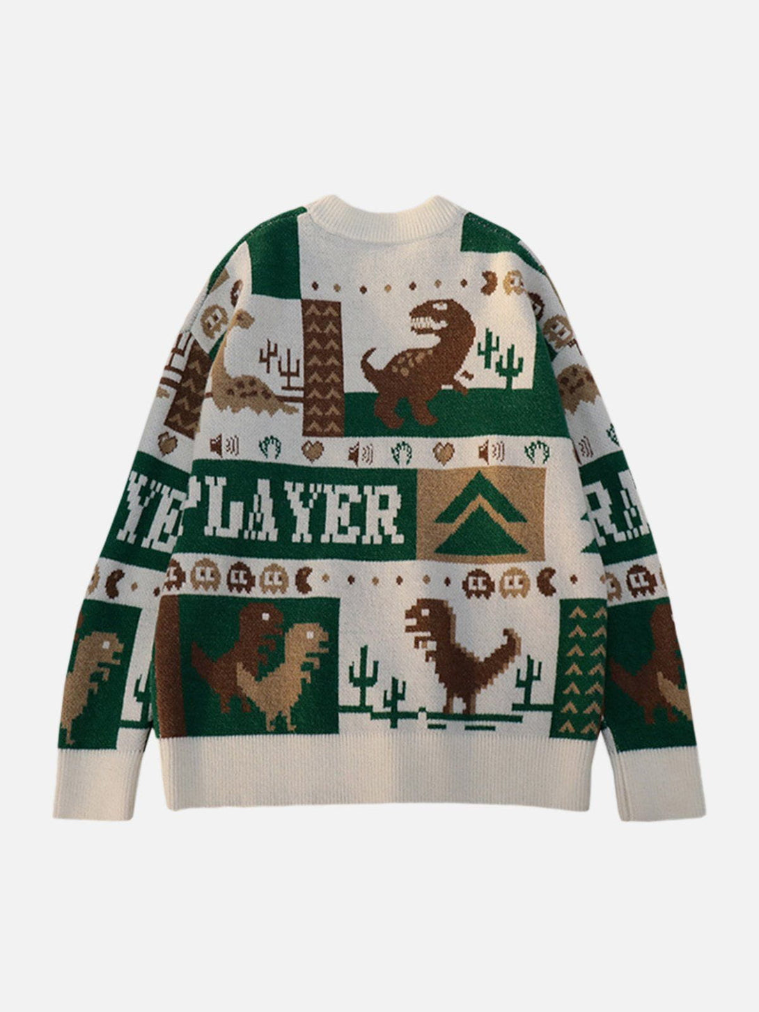 Ellesey - Cartoon Pixel Dinosaur Sweater-Streetwear Fashion - ellesey.com