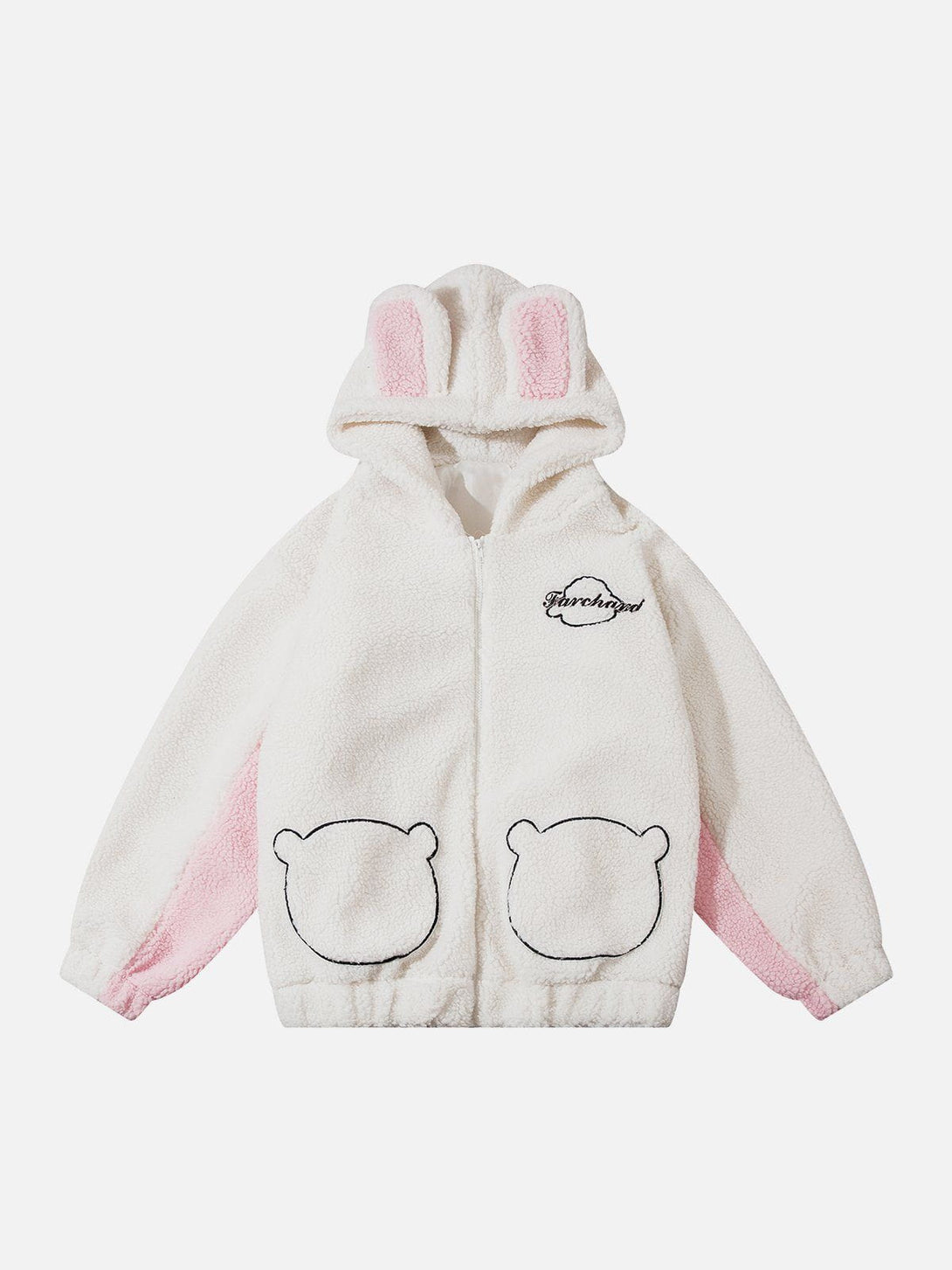 Ellesey - Cartoon Rabbit Ears Sherpa Coat-Streetwear Fashion - ellesey.com