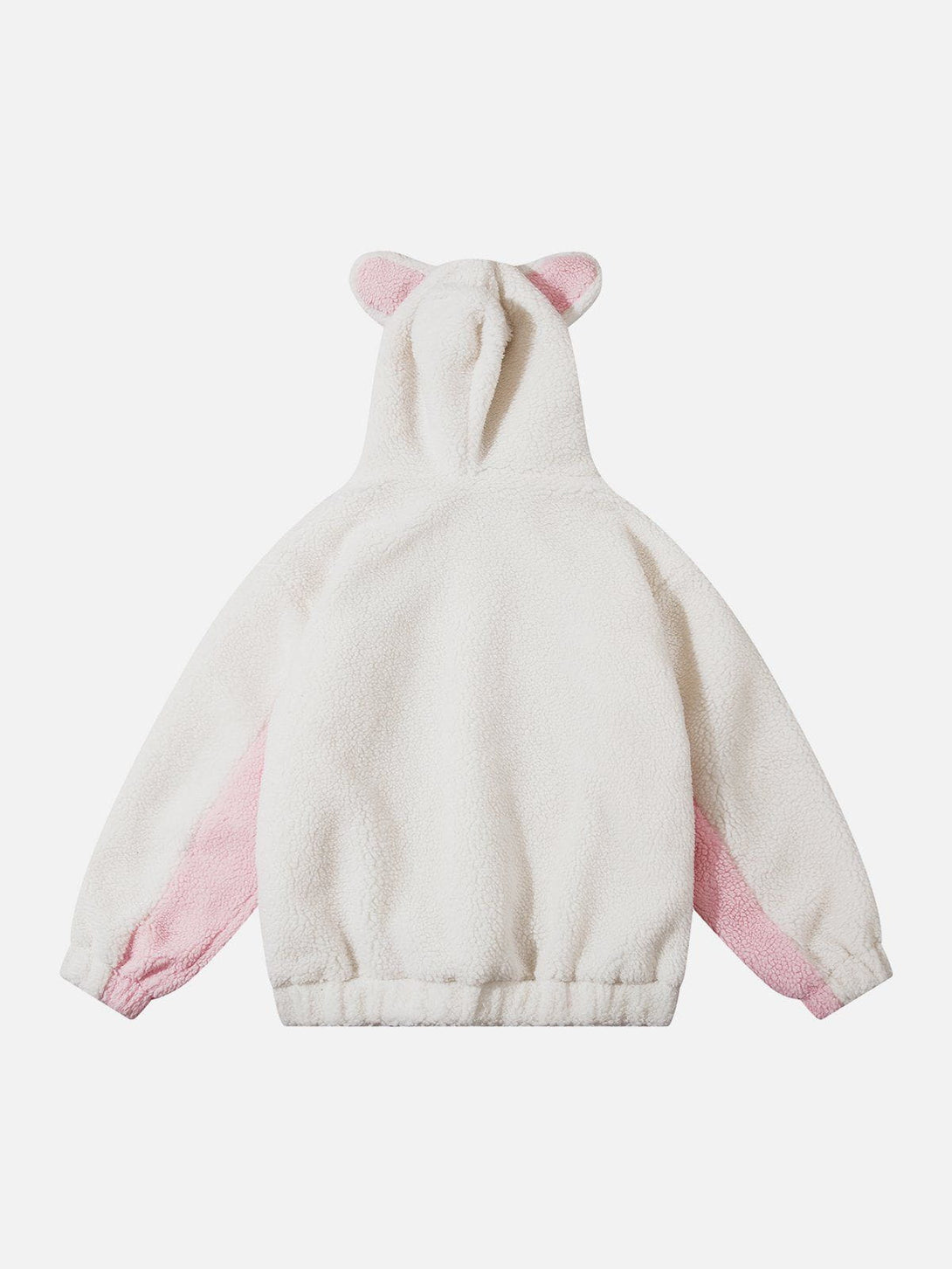 Ellesey - Cartoon Rabbit Ears Sherpa Coat-Streetwear Fashion - ellesey.com