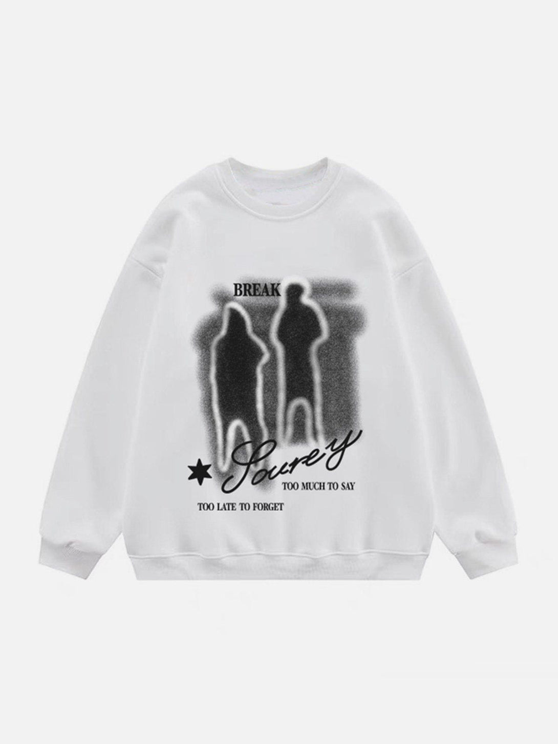 Ellesey - Character Letter Print Sweatshirt- Streetwear Fashion - ellesey.com