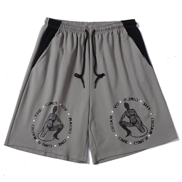 Ellesey - Character Letters Drawstring Shorts- Streetwear Fashion - ellesey.com