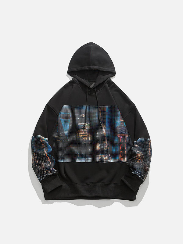 Ellesey - City Night Print Hoodie- Streetwear Fashion - ellesey.com