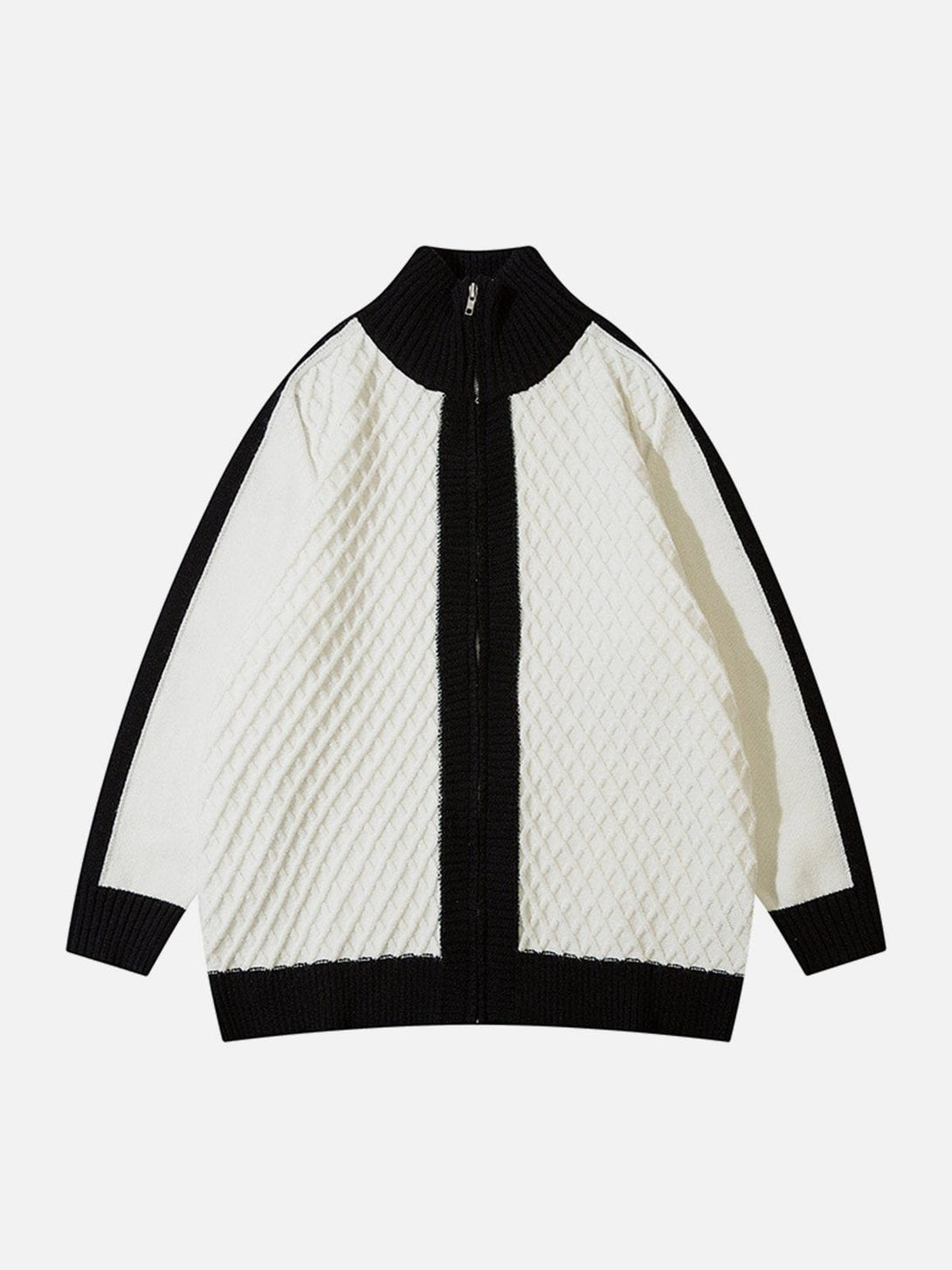 Ellesey - Clashing Color Patchwork Cardigan-Streetwear Fashion - ellesey.com