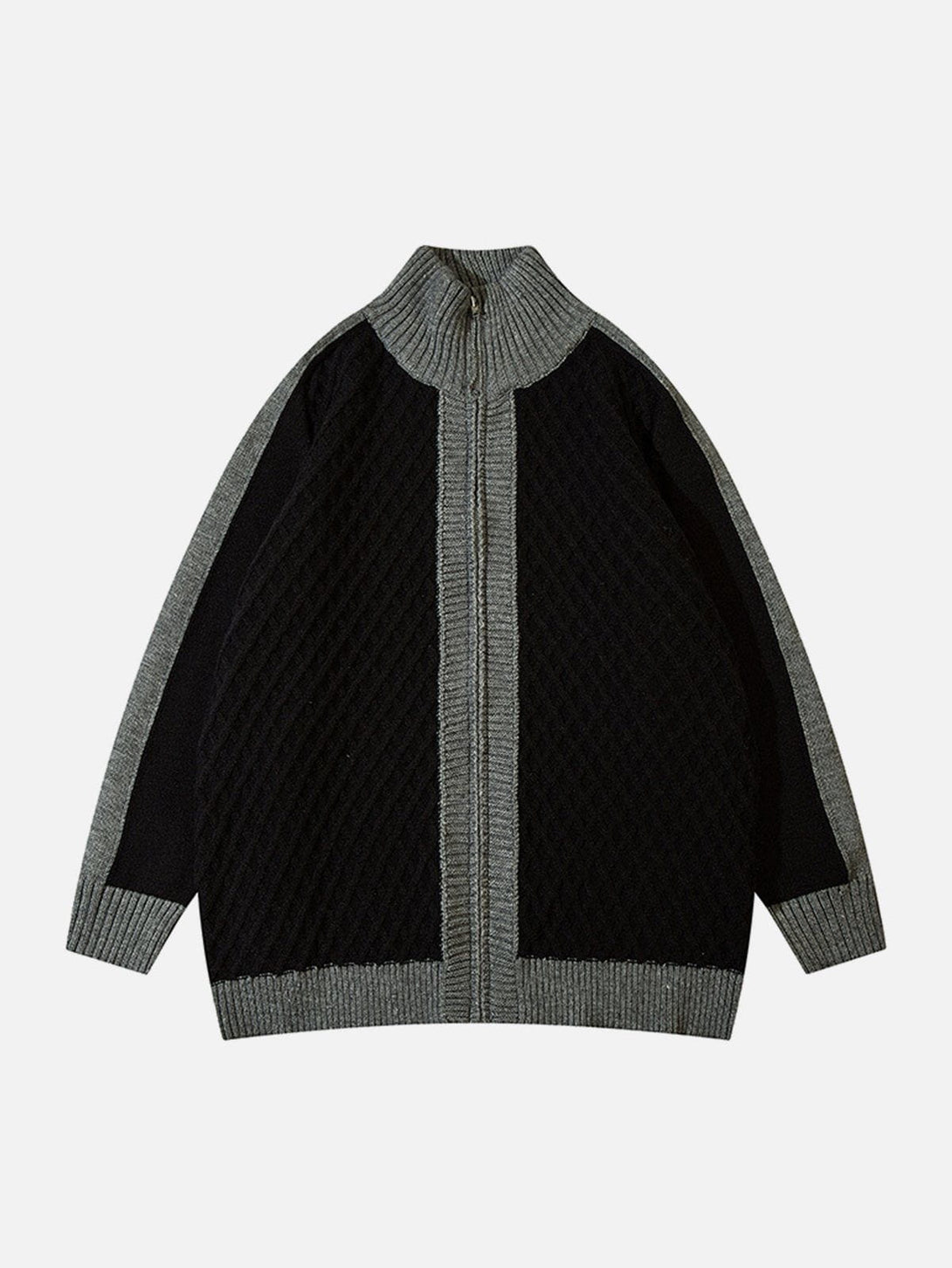 Ellesey - Clashing Color Patchwork Cardigan-Streetwear Fashion - ellesey.com