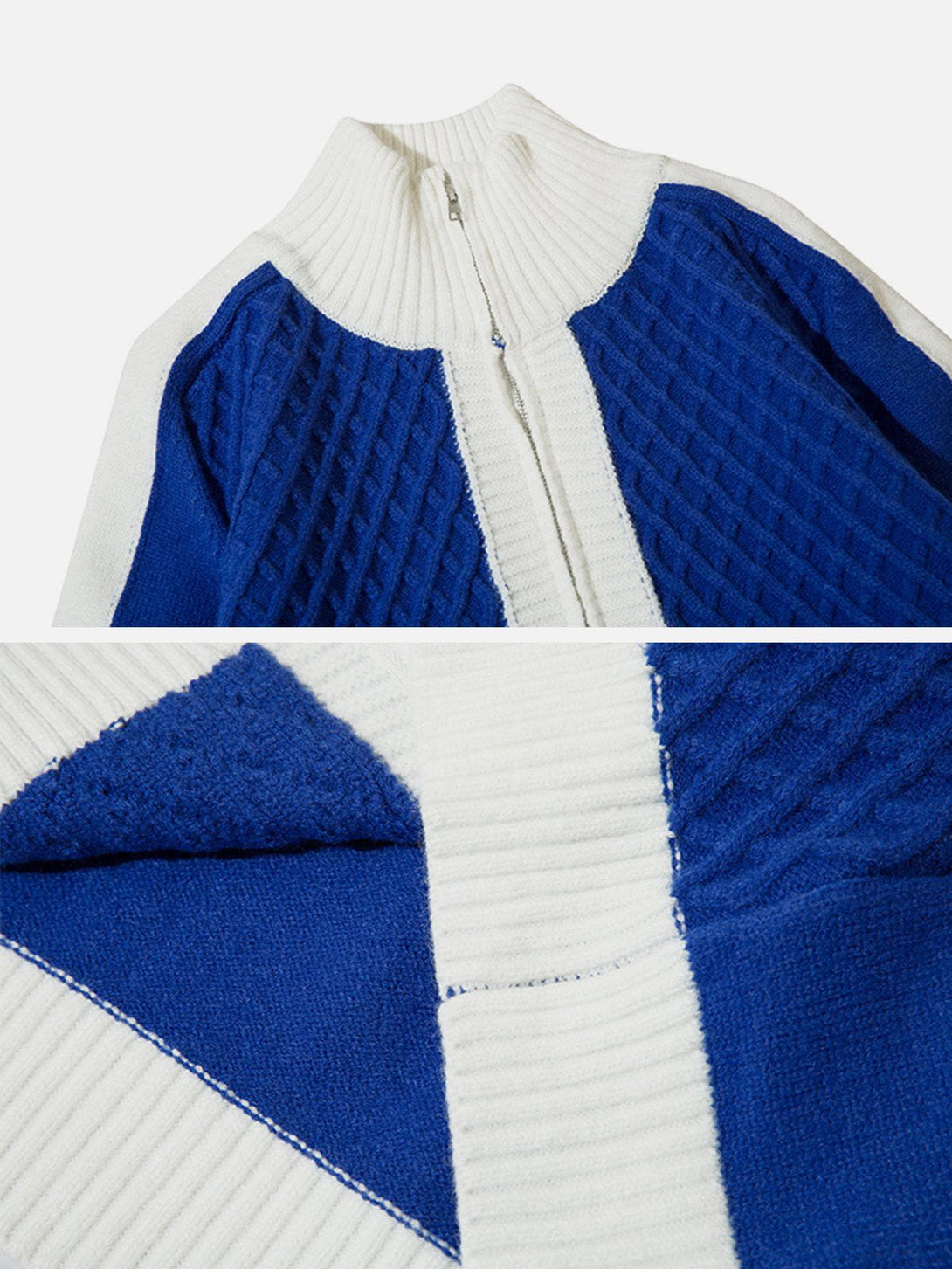 Ellesey - Clashing Color Patchwork Cardigan-Streetwear Fashion - ellesey.com