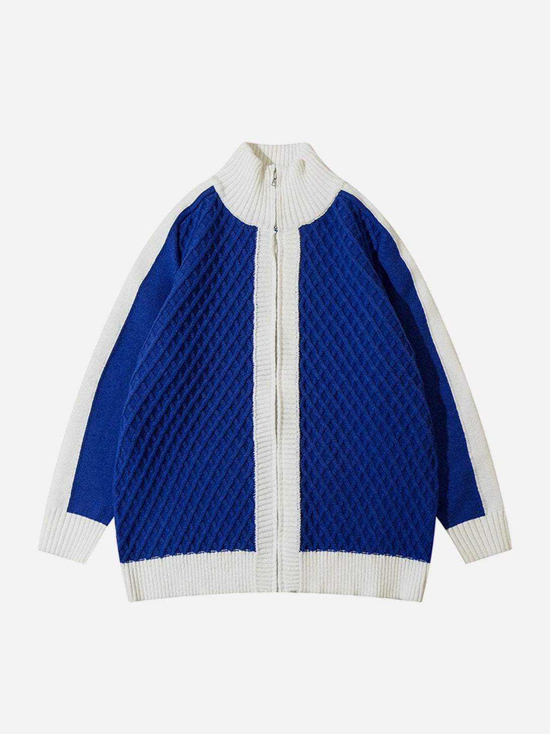 Ellesey - Clashing Color Patchwork Cardigan-Streetwear Fashion - ellesey.com