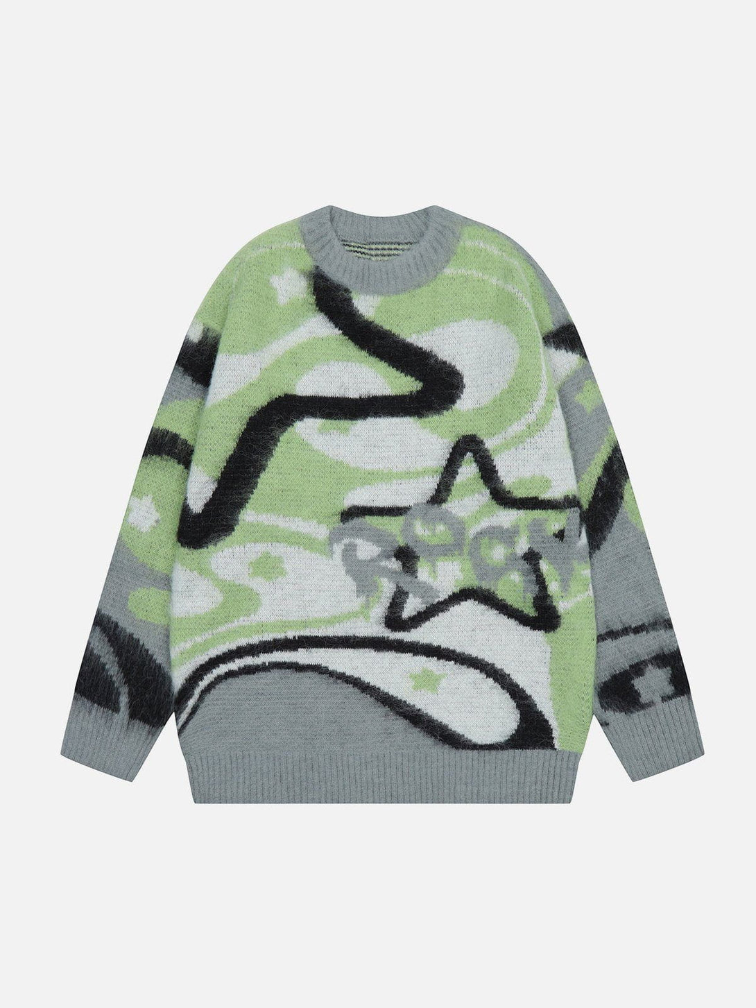 Ellesey - Collision Star Embroidery Sweater-Streetwear Fashion - ellesey.com