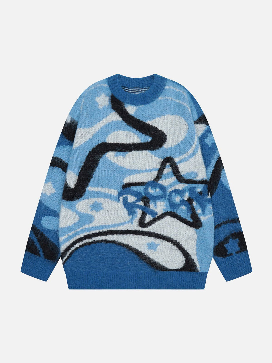 Ellesey - Collision Star Embroidery Sweater-Streetwear Fashion - ellesey.com