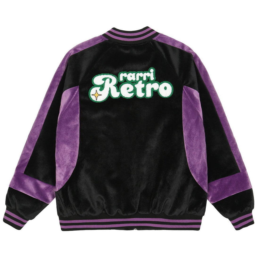 Ellesey - Color Block Letter Embroidery Jacket- Streetwear Fashion - ellesey.com