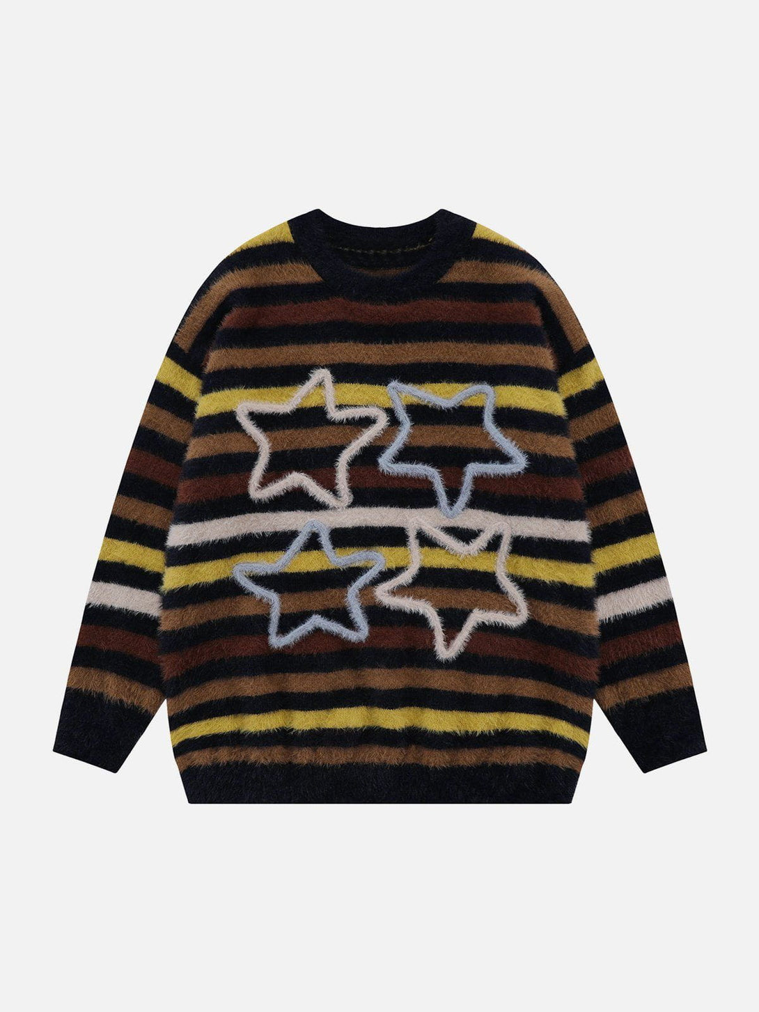 Ellesey - Color Striped Star Sweater-Streetwear Fashion - ellesey.com