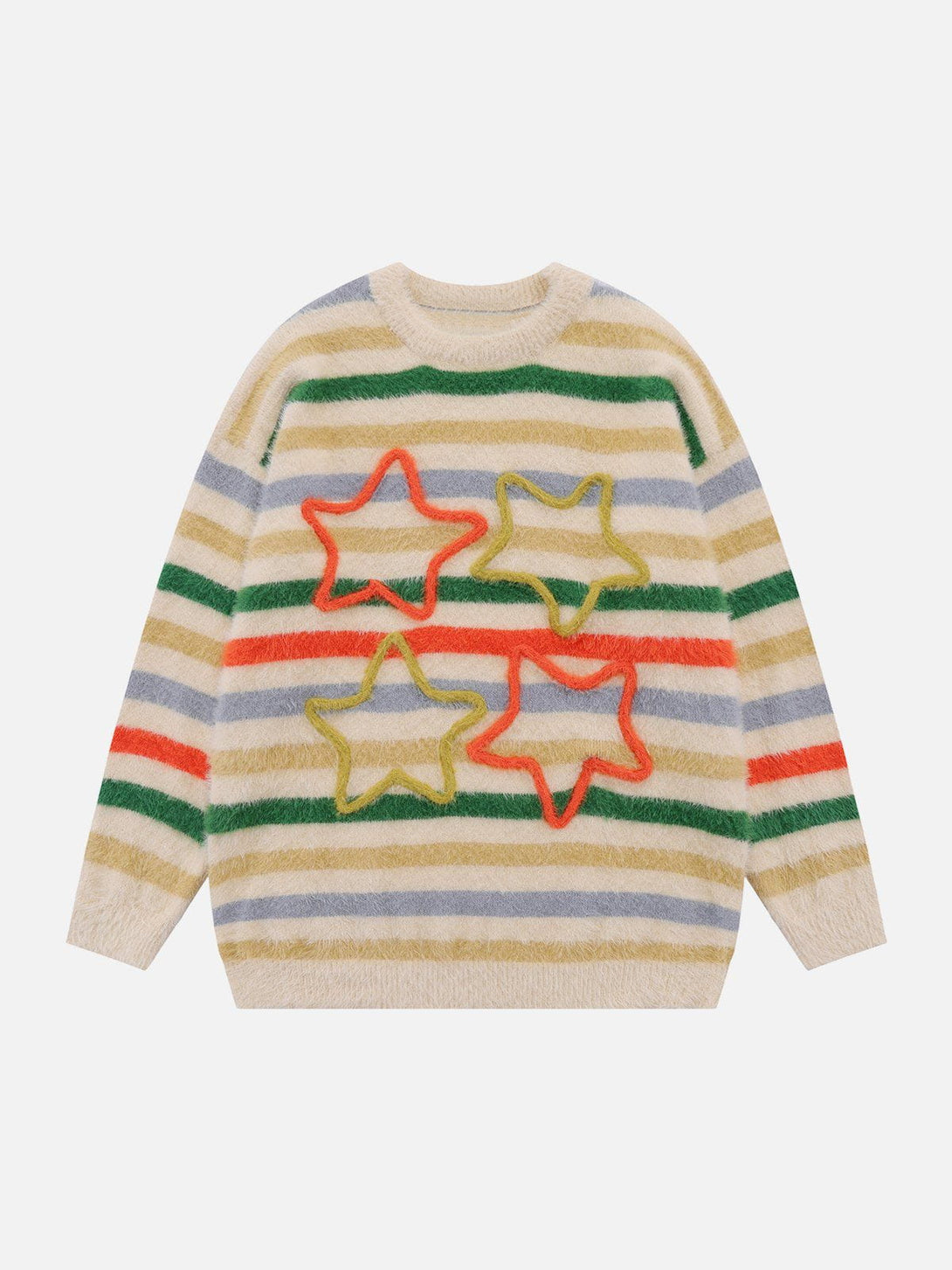 Ellesey - Color Striped Star Sweater-Streetwear Fashion - ellesey.com