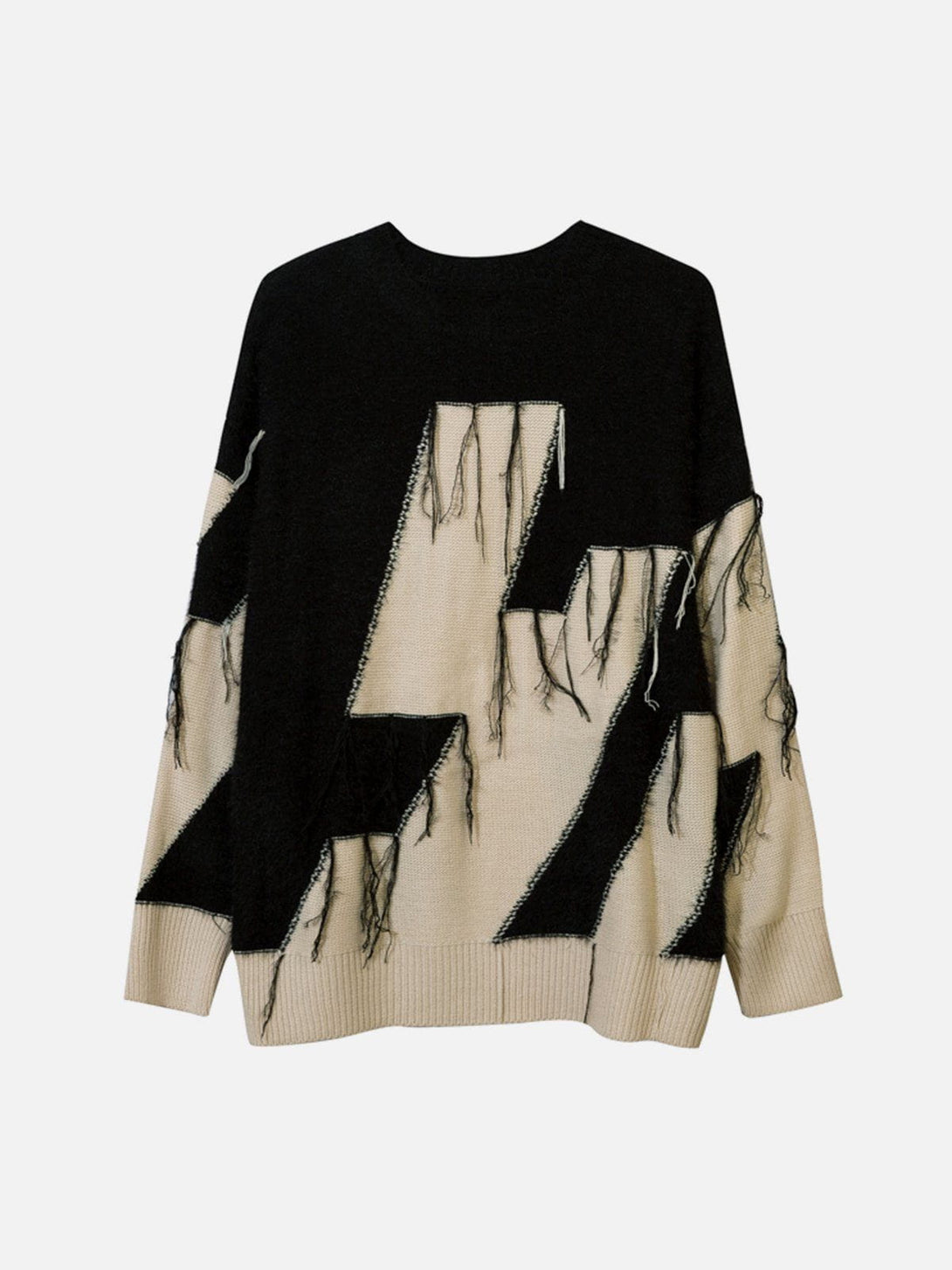 Ellesey - Colorblock Fringe Sweater-Streetwear Fashion - ellesey.com