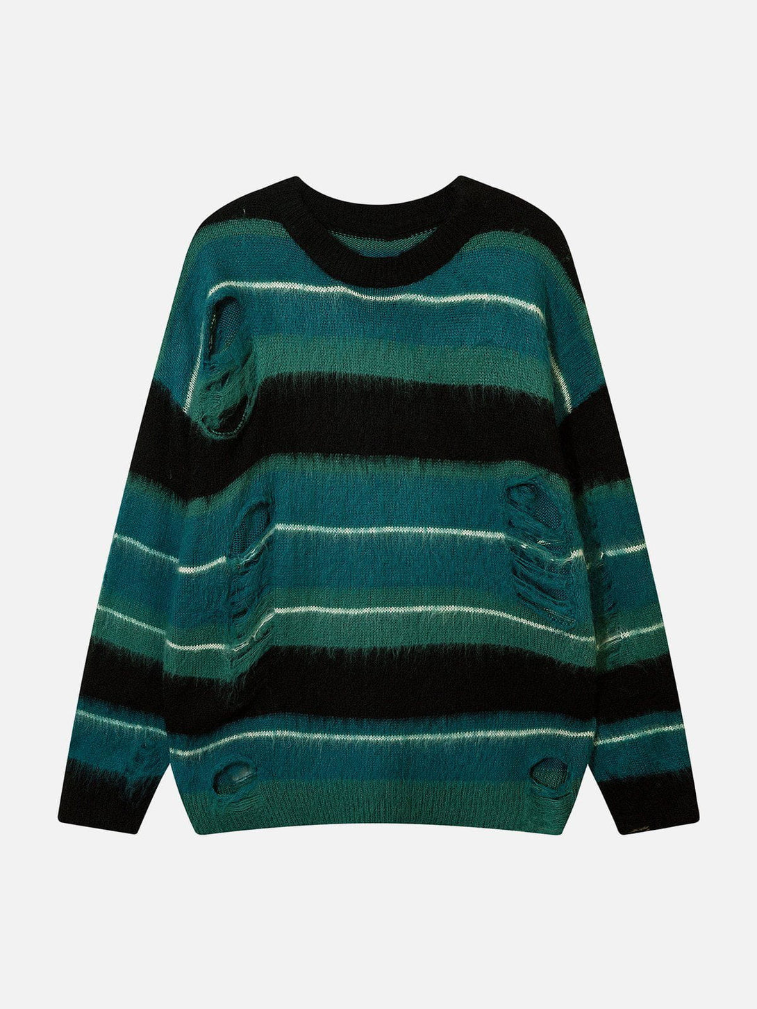 Ellesey - Colorblock Hole Stripe Sweater-Streetwear Fashion - ellesey.com