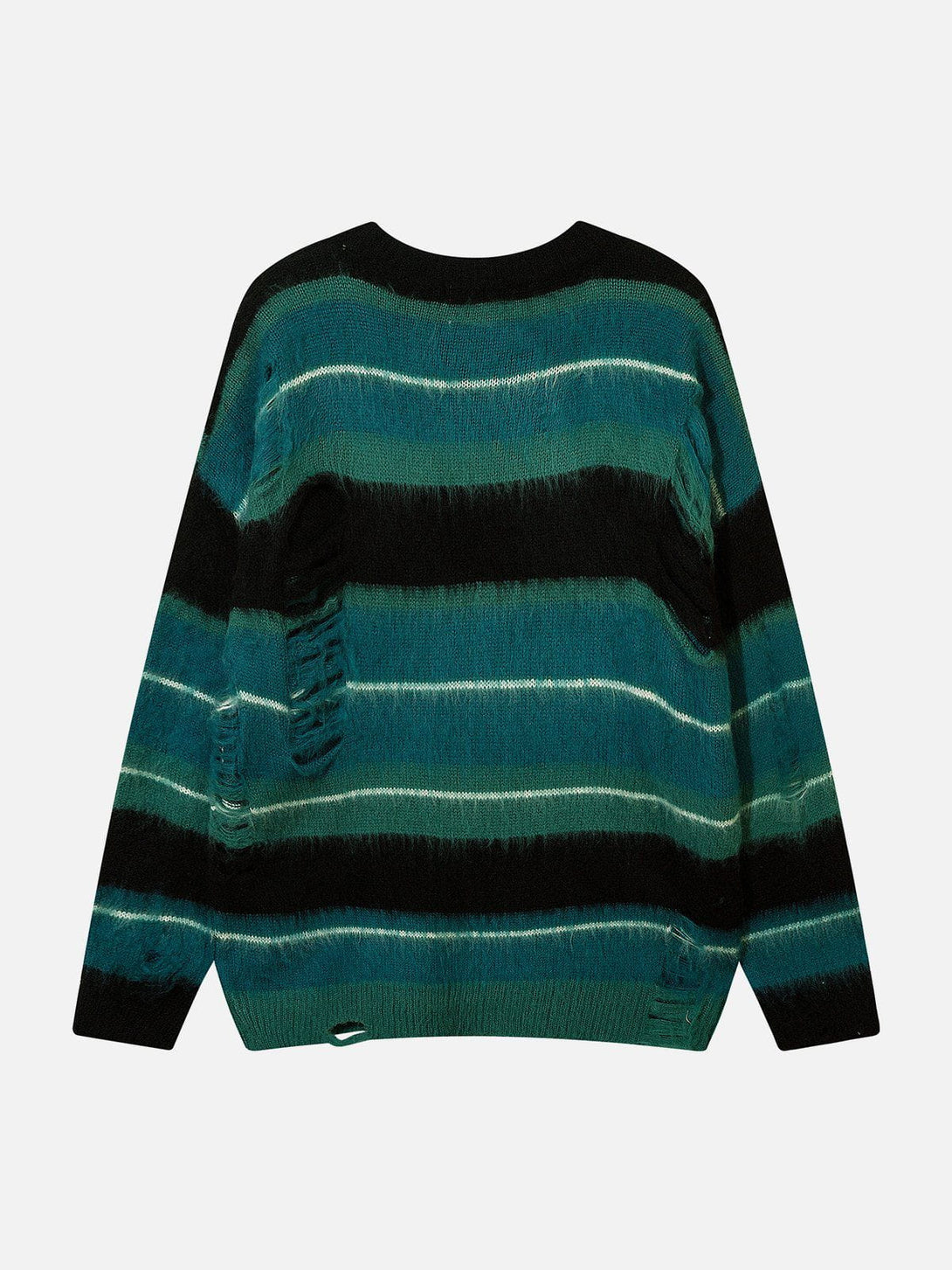 Ellesey - Colorblock Hole Stripe Sweater-Streetwear Fashion - ellesey.com