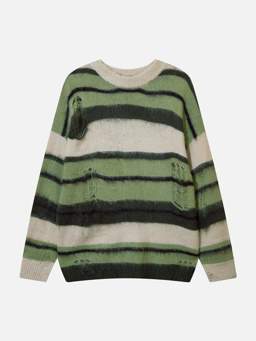 Ellesey - Colorblock Hole Stripe Sweater-Streetwear Fashion - ellesey.com