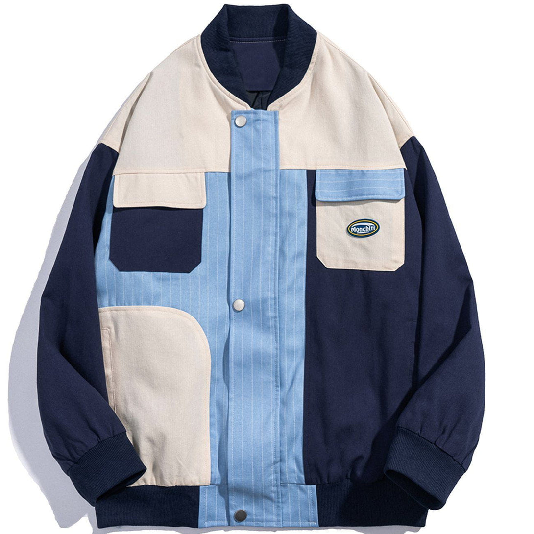 Ellesey - Colorblock Rubber Label Jacket- Streetwear Fashion - ellesey.com