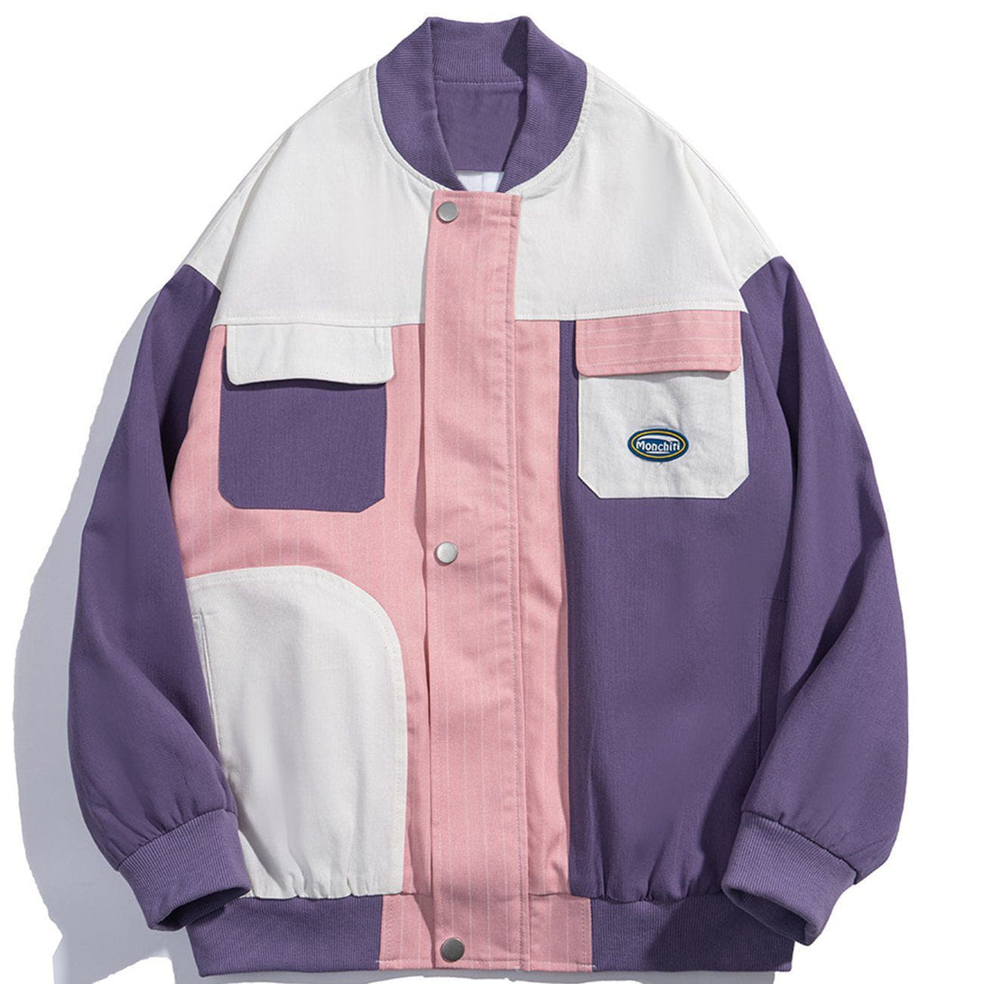 Ellesey - Colorblock Rubber Label Jacket- Streetwear Fashion - ellesey.com