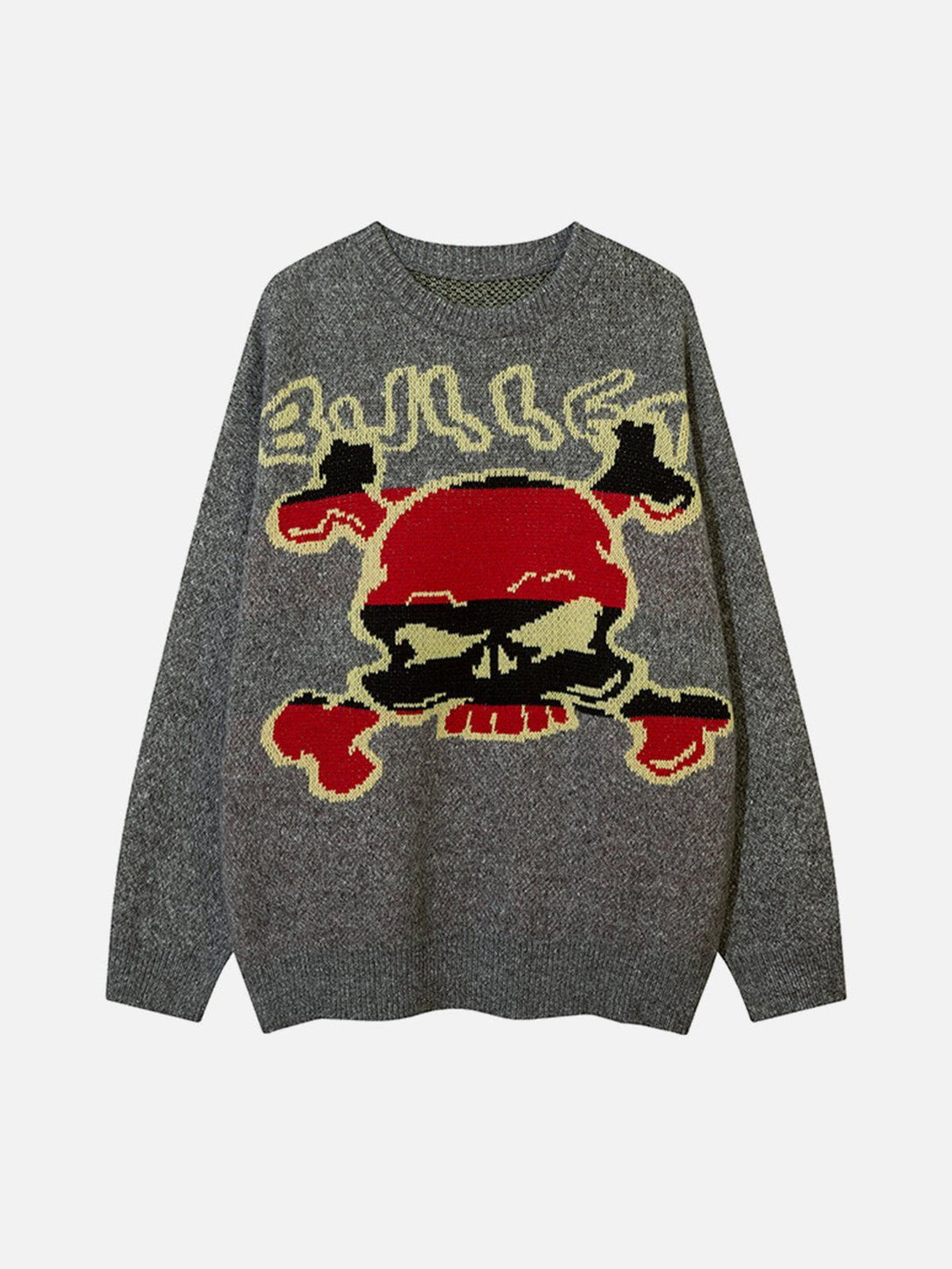 Ellesey - Colorblock Skull Graphic Sweater-Streetwear Fashion - ellesey.com