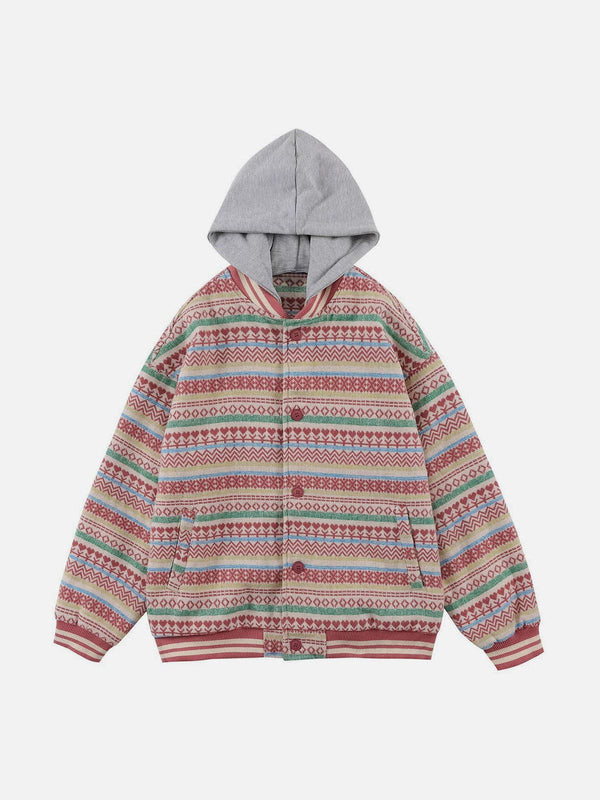 Ellesey - Colorful Knit Hoodie- Streetwear Fashion - ellesey.com