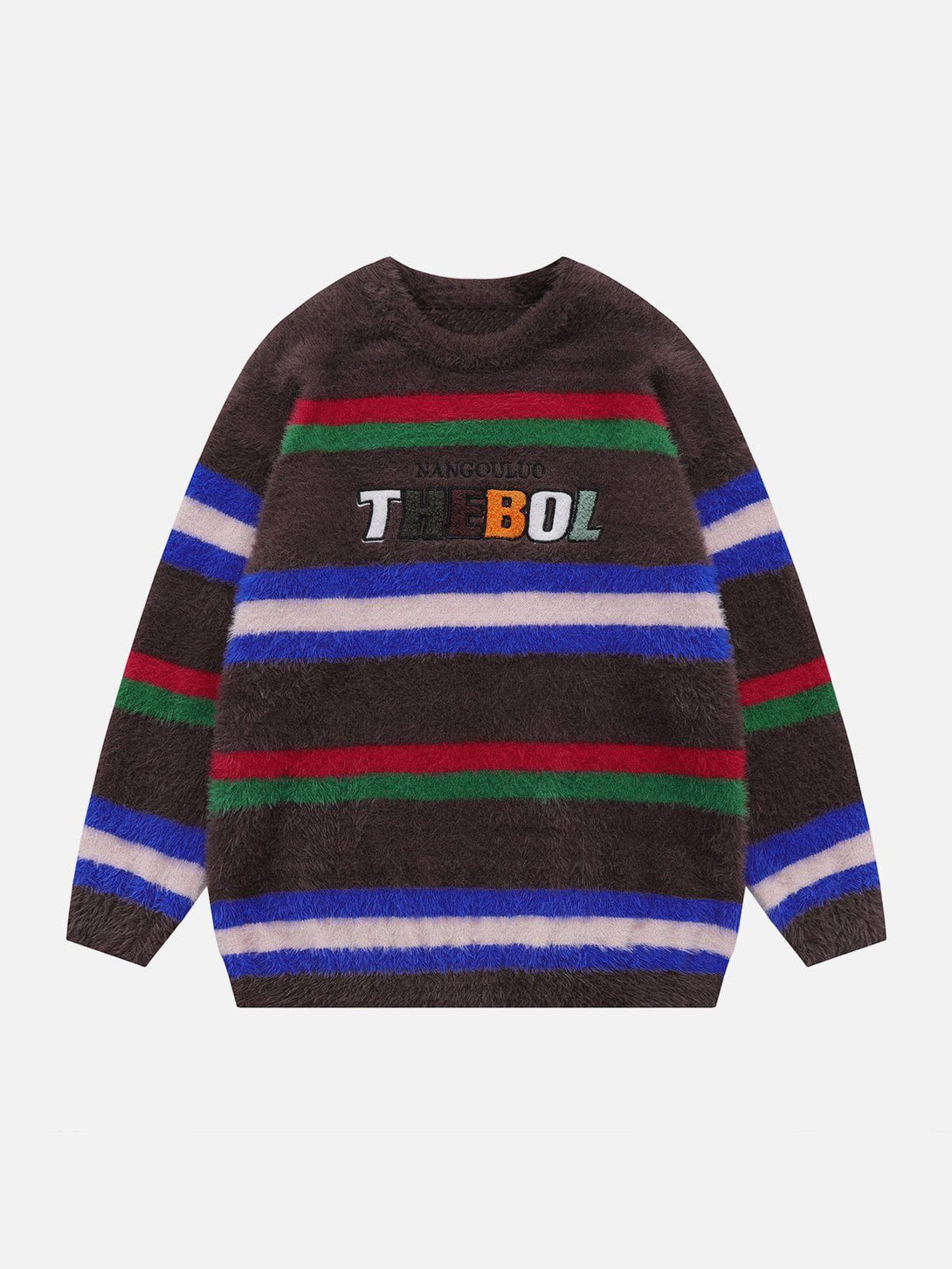 Ellesey - Colorful Striped Letter Sweater-Streetwear Fashion - ellesey.com