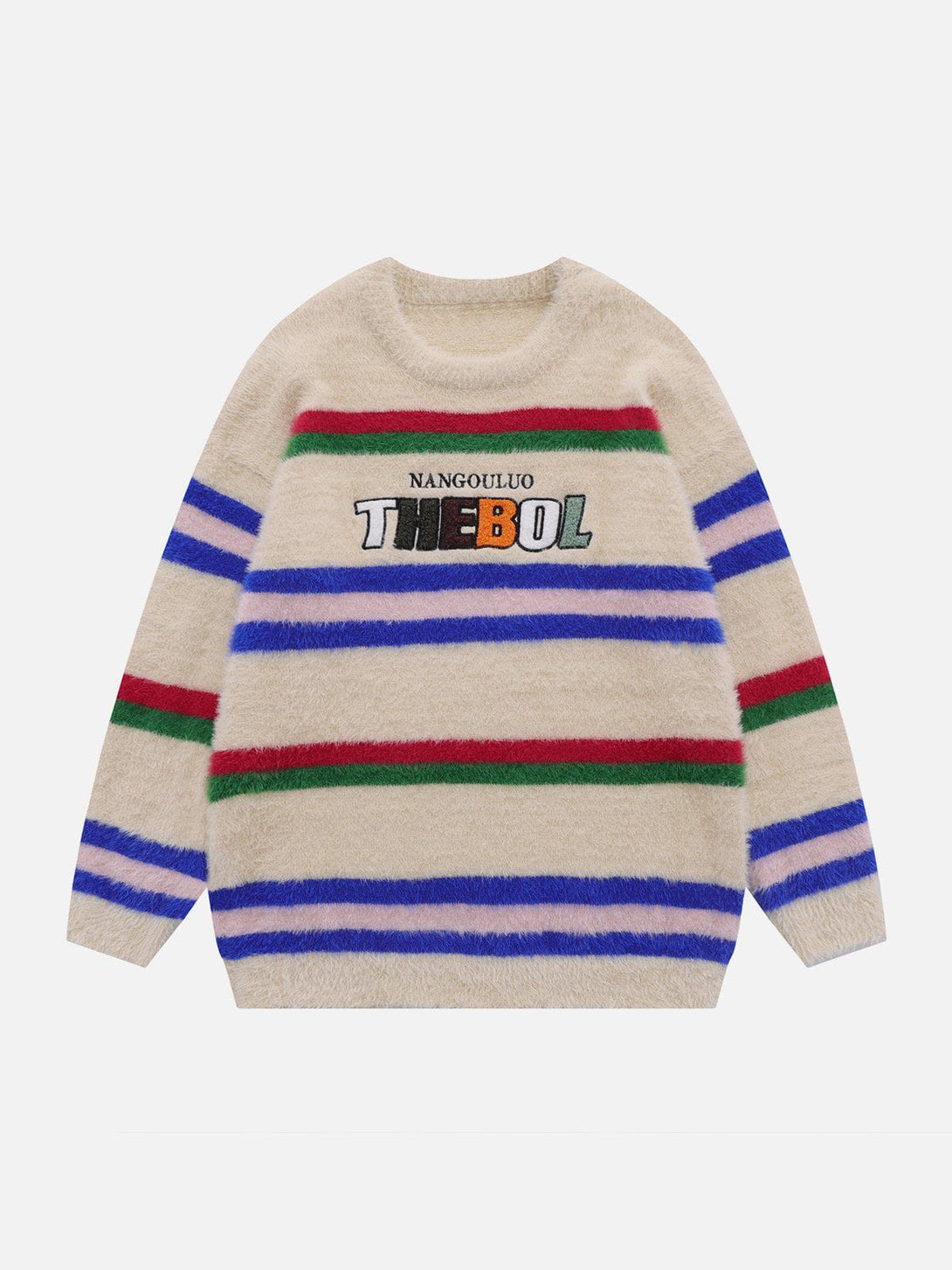 Ellesey - Colorful Striped Letter Sweater-Streetwear Fashion - ellesey.com