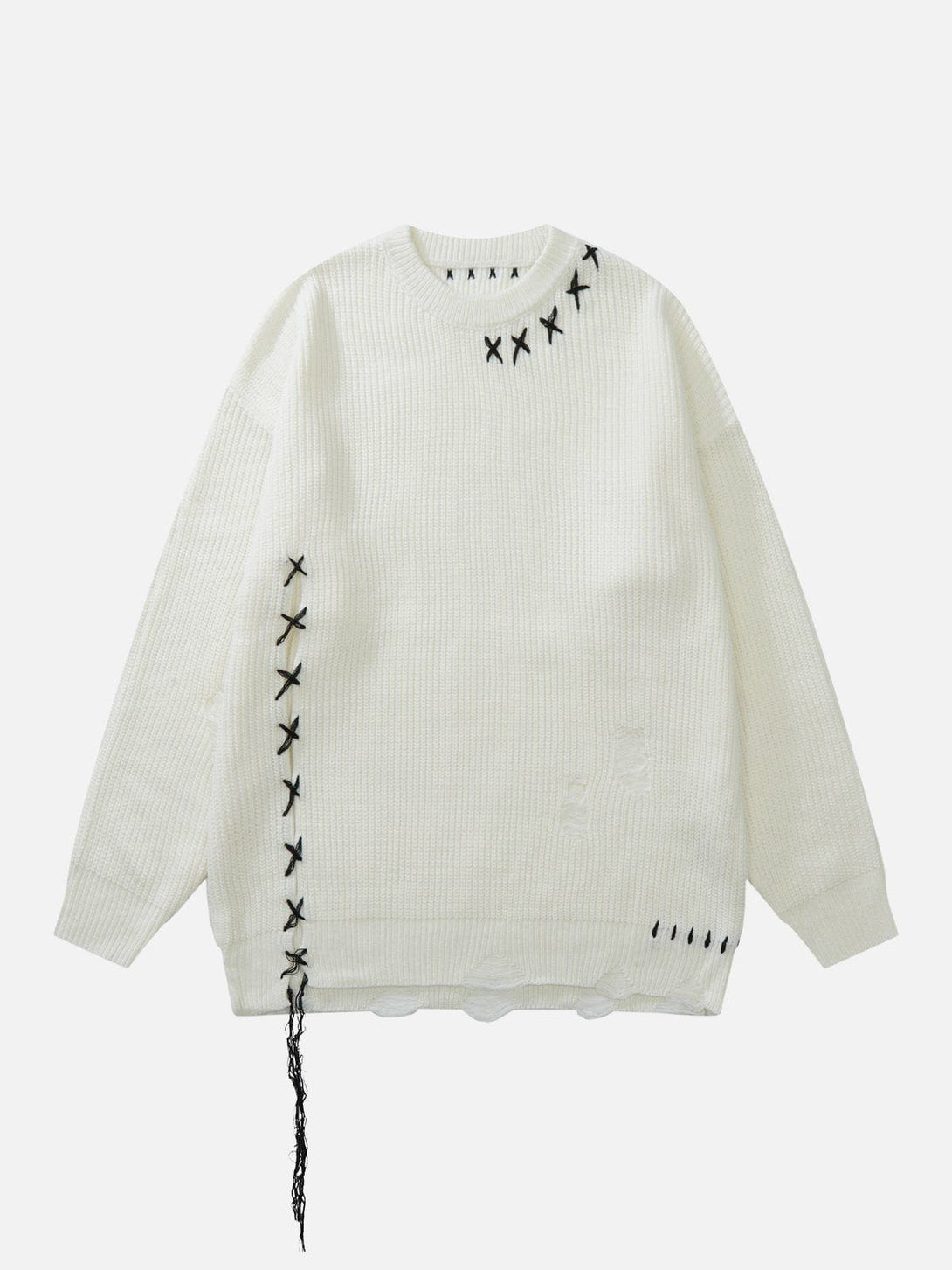 Ellesey - Contrast Color Seam Sweater-Streetwear Fashion - ellesey.com