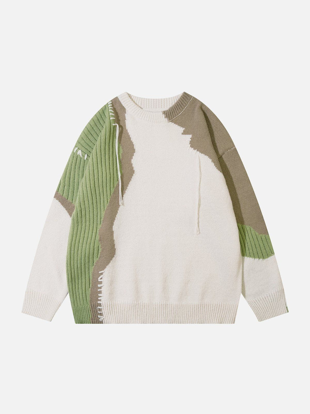 Ellesey - Contrast Color Stitching Sweater-Streetwear Fashion - ellesey.com