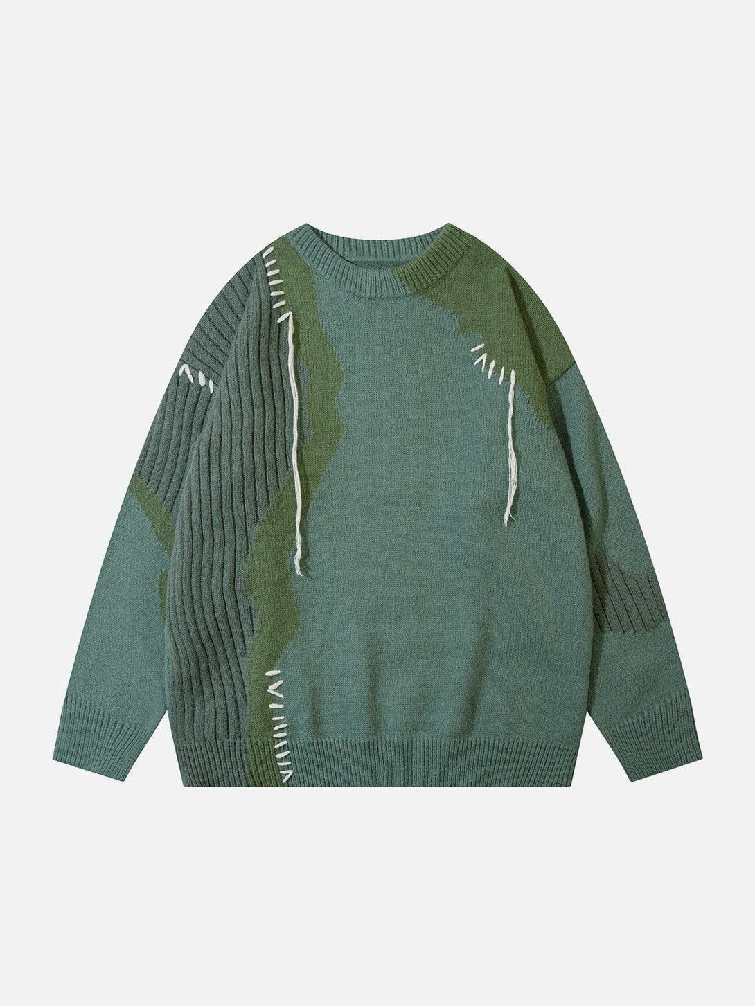 Ellesey - Contrast Color Stitching Sweater-Streetwear Fashion - ellesey.com