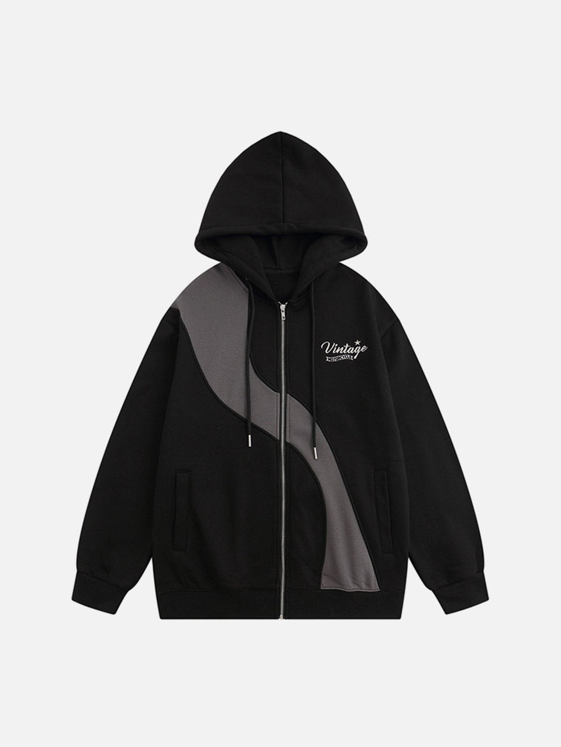 Ellesey - Contrast Patchwork Hoodie- Streetwear Fashion - ellesey.com