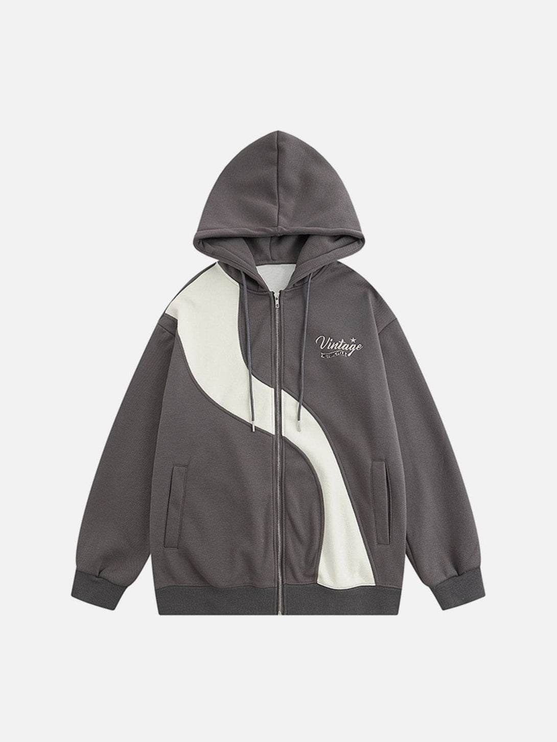 Ellesey - Contrast Patchwork Hoodie- Streetwear Fashion - ellesey.com