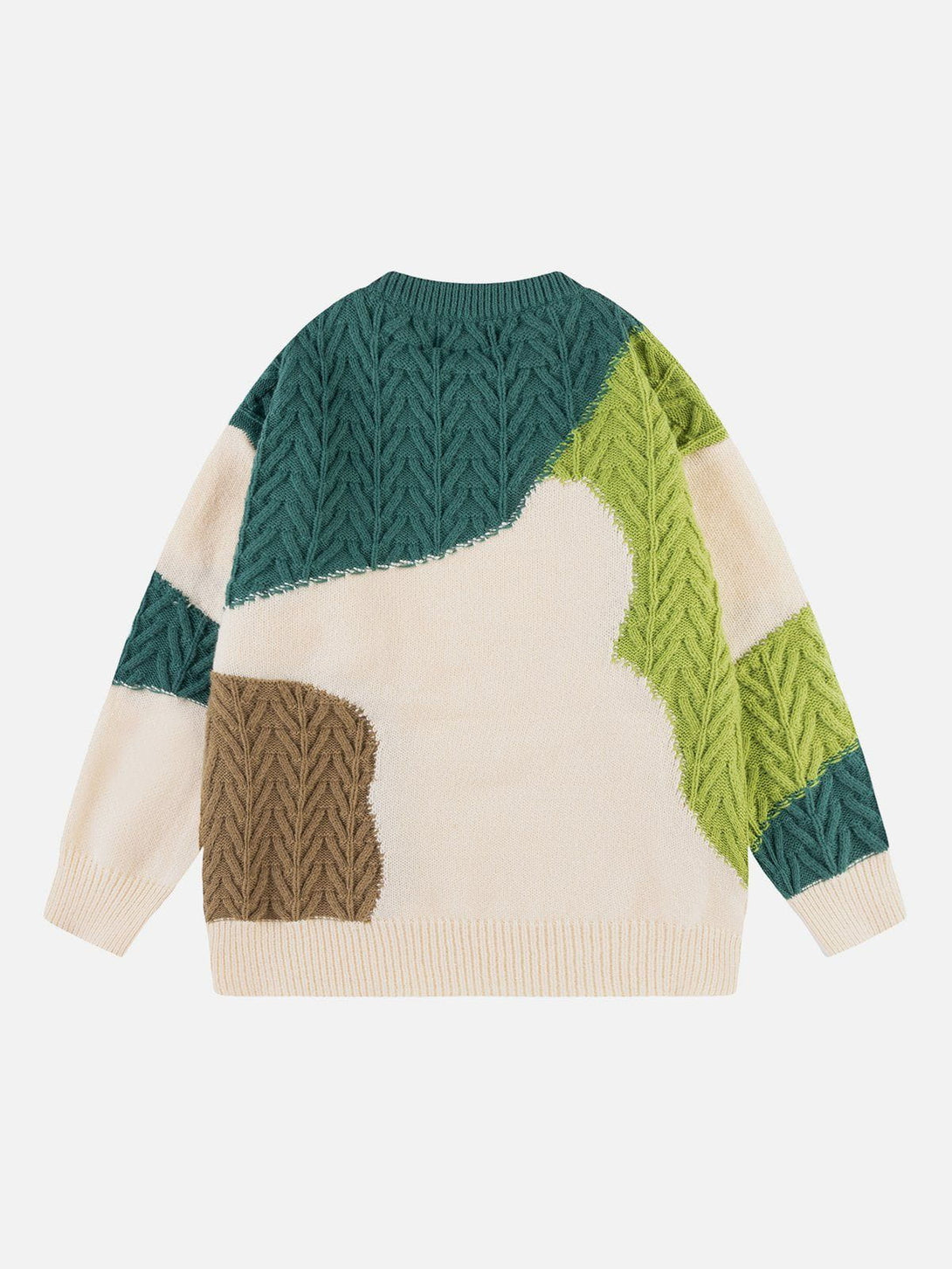 Ellesey - Contrast Patchwork Vibrant Sweater-Streetwear Fashion - ellesey.com