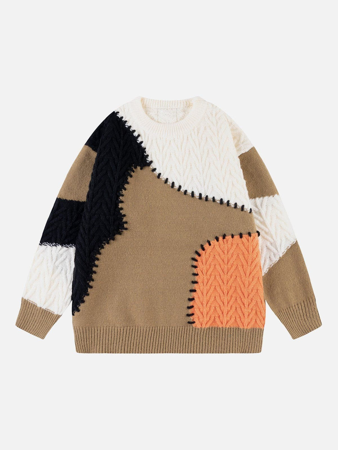 Ellesey - Contrast Patchwork Vibrant Sweater-Streetwear Fashion - ellesey.com