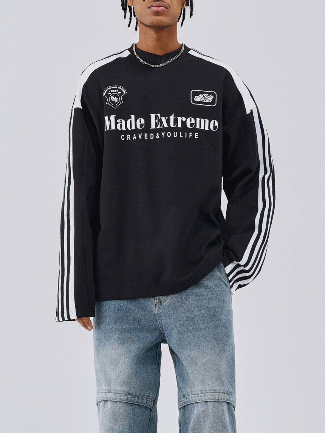 Ellesey - Contrast Stripes Sweatshirt- Streetwear Fashion - ellesey.com