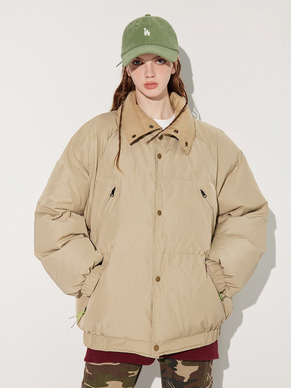 Ellesey - Contrasting Collar Winter Coat-Streetwear Fashion - ellesey.com