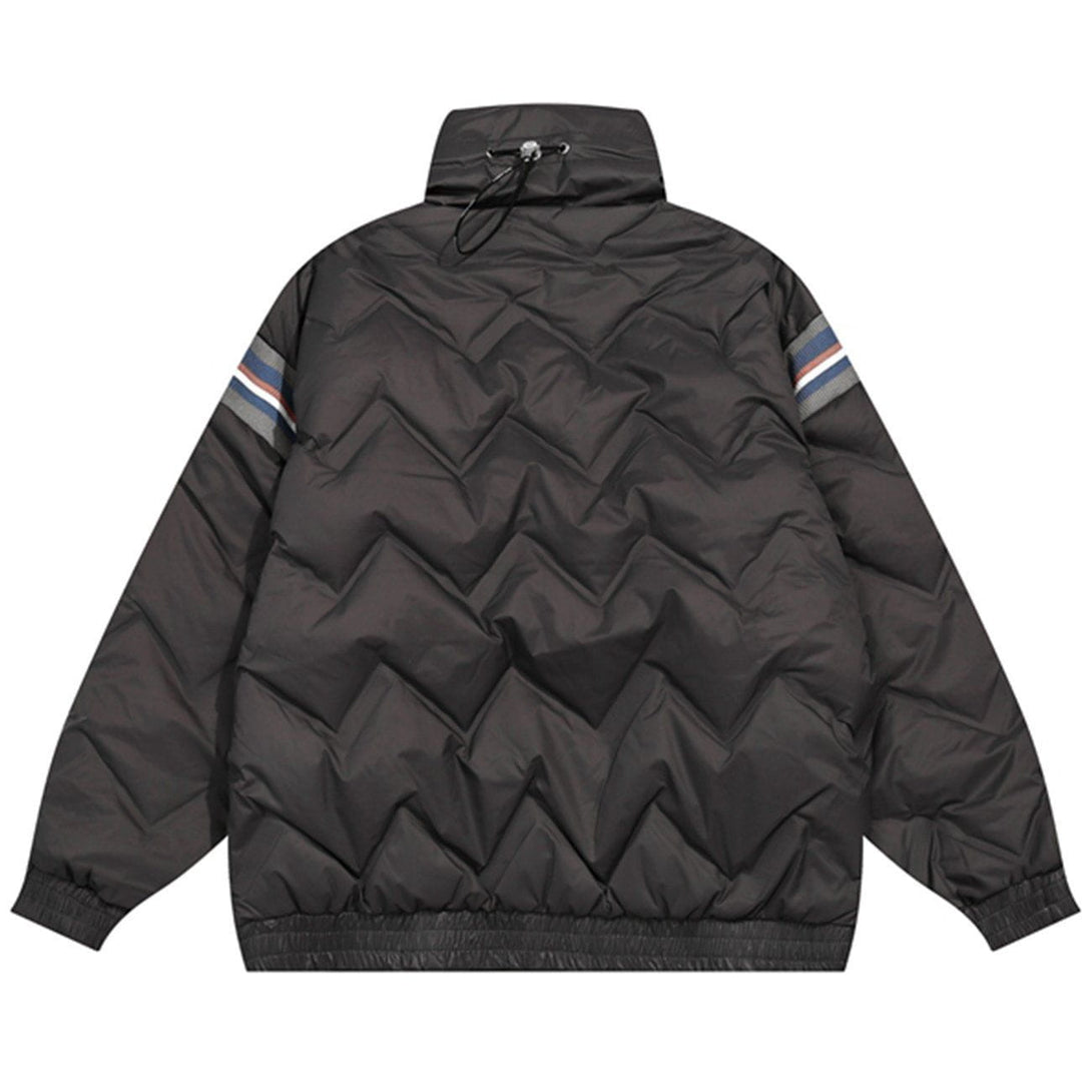 Ellesey - Contrasting Color Stitching Puffer Jacket- Streetwear Fashion - ellesey.com