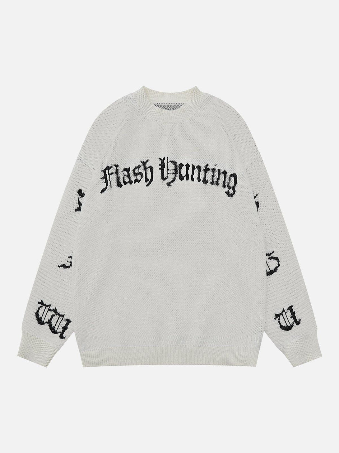 Ellesey - Contrasting Letters Knitting Sweater-Streetwear Fashion - ellesey.com