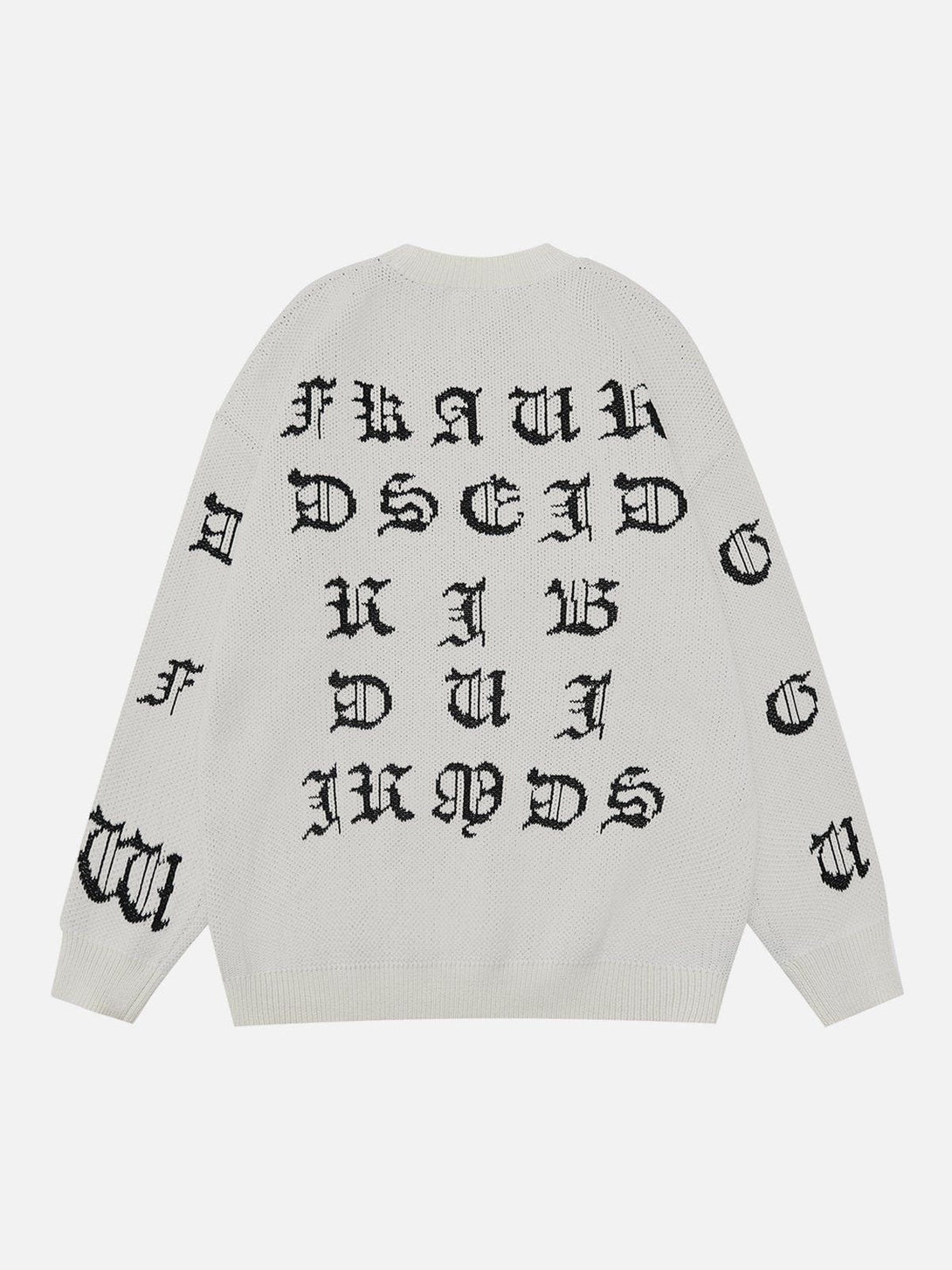 Ellesey - Contrasting Letters Knitting Sweater-Streetwear Fashion - ellesey.com