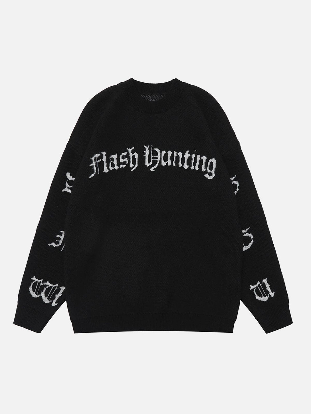 Ellesey - Contrasting Letters Knitting Sweater-Streetwear Fashion - ellesey.com