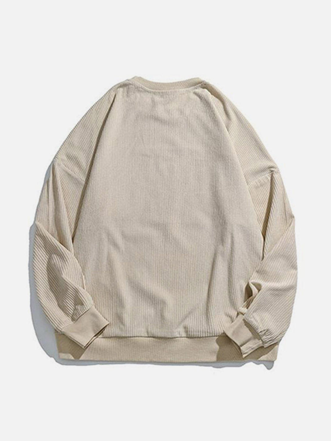 Ellesey - Corduroy Letter Print Sweatshirt- Streetwear Fashion - ellesey.com