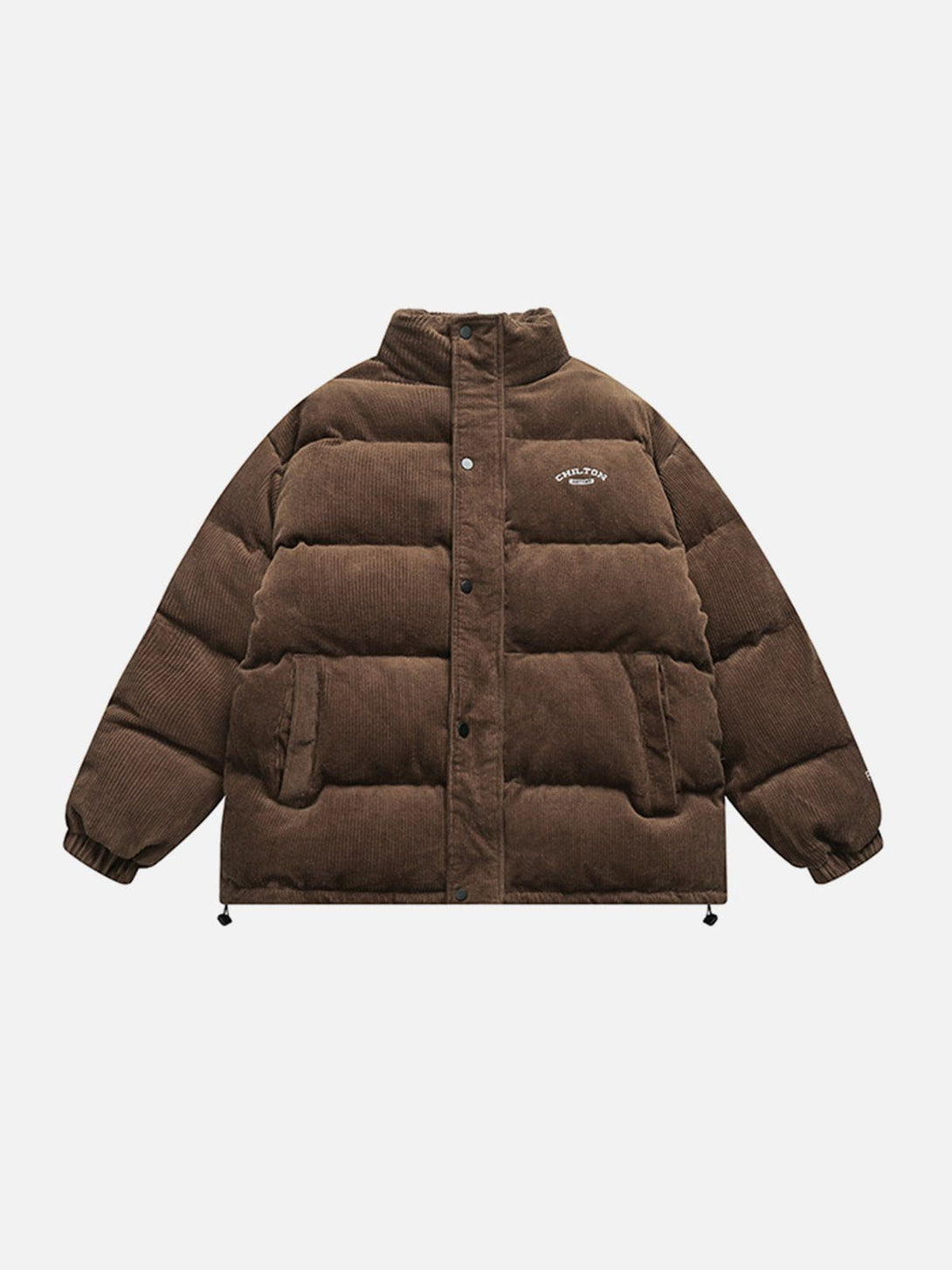 Ellesey - Corduroy Patchwork Embroidered Winter Coat-Streetwear Fashion - ellesey.com