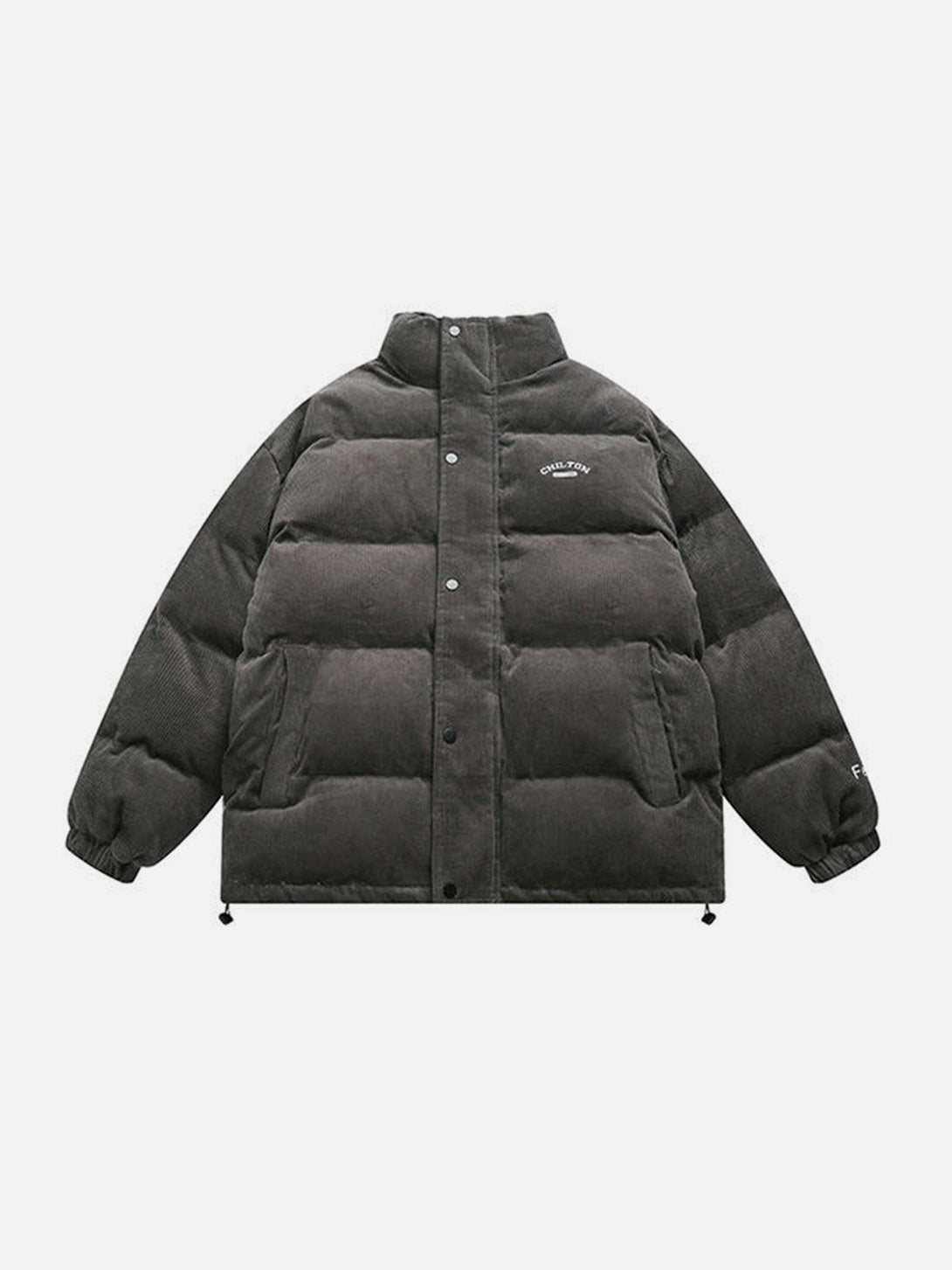 Ellesey - Corduroy Patchwork Embroidered Winter Coat-Streetwear Fashion - ellesey.com