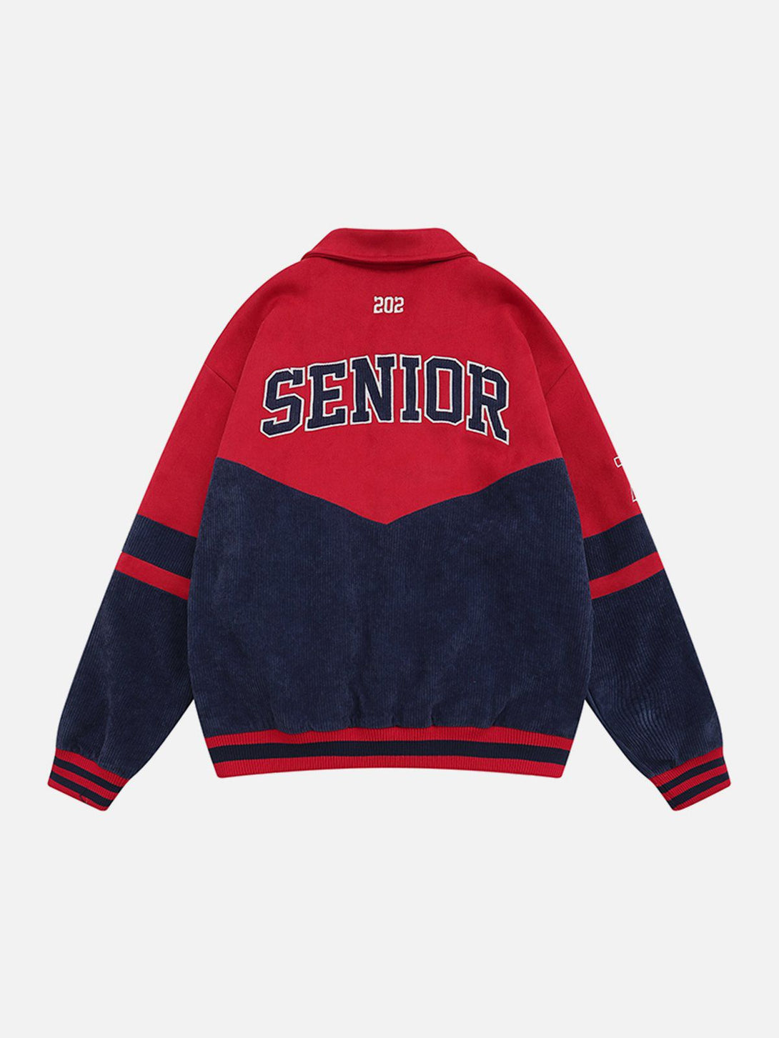 Ellesey - Corduroy Patchwork Varsity Jacket- Streetwear Fashion - ellesey.com