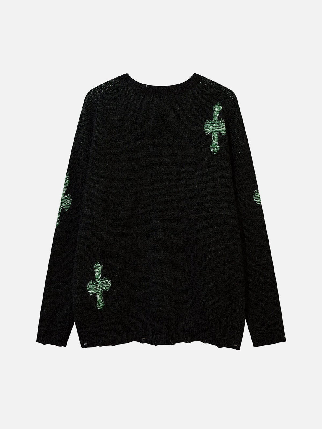 Ellesey - Cross Contrast Jacquard Sweater-Streetwear Fashion - ellesey.com