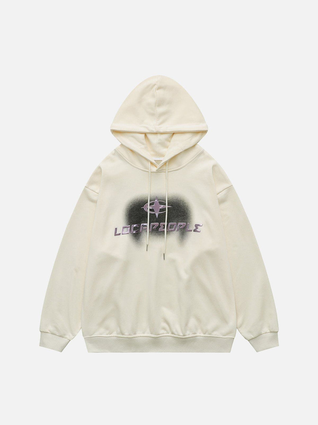 Ellesey - Cross Star Letter Foam Print Hoodie- Streetwear Fashion - ellesey.com