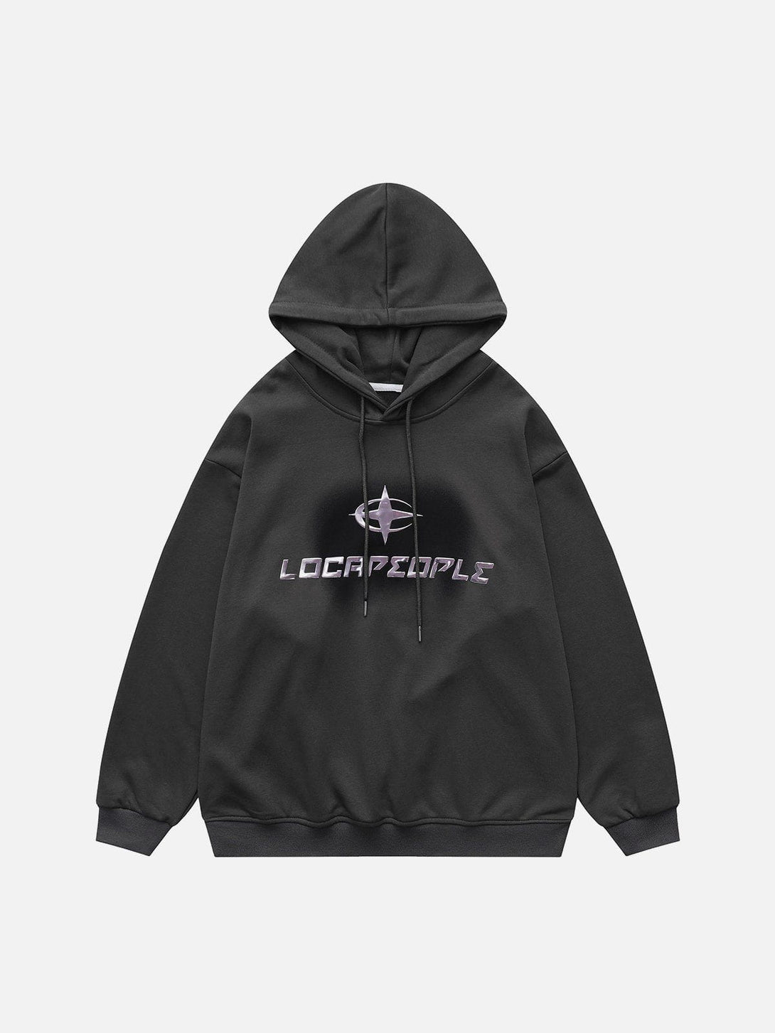 Ellesey - Cross Star Letter Foam Print Hoodie- Streetwear Fashion - ellesey.com