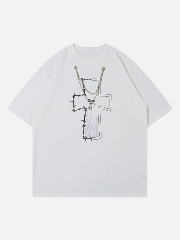 Ellesey - Crosses Print Tee- Streetwear Fashion - ellesey.com